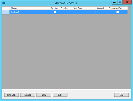 Archive Schedule