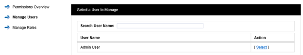Select a User To Manage