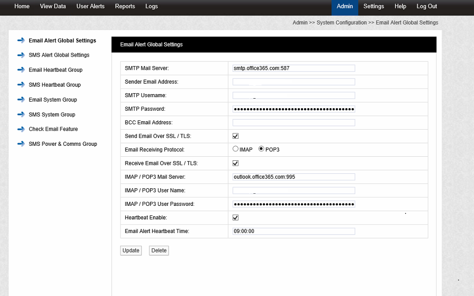 Microsoft 365 email settings